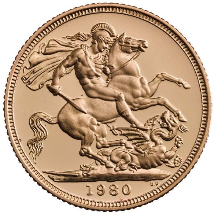 1980 Elizabeth II Gold Sovereign Coin