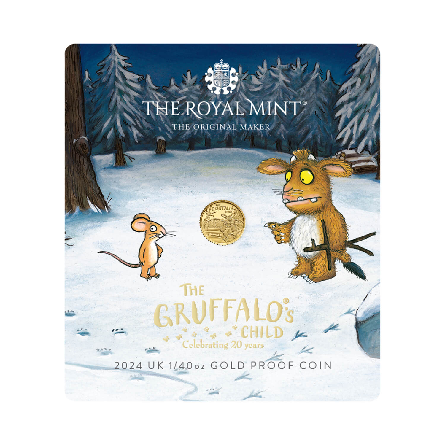 The Gruffalo's Child 2024 UK 1/40 oz Gold Proof Coin
