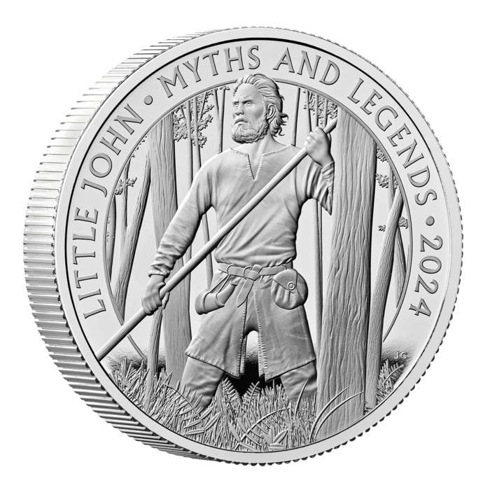 Myths and Legends Little John 2024 UK 2oz Silver Proof Coin 