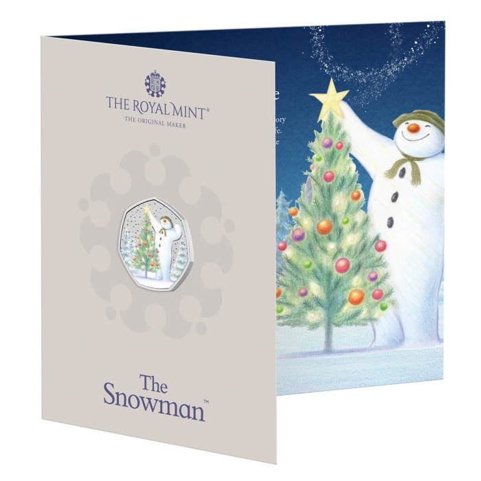 The Snowman 2024 UK 50p Brilliant Uncirculated Colour Coin