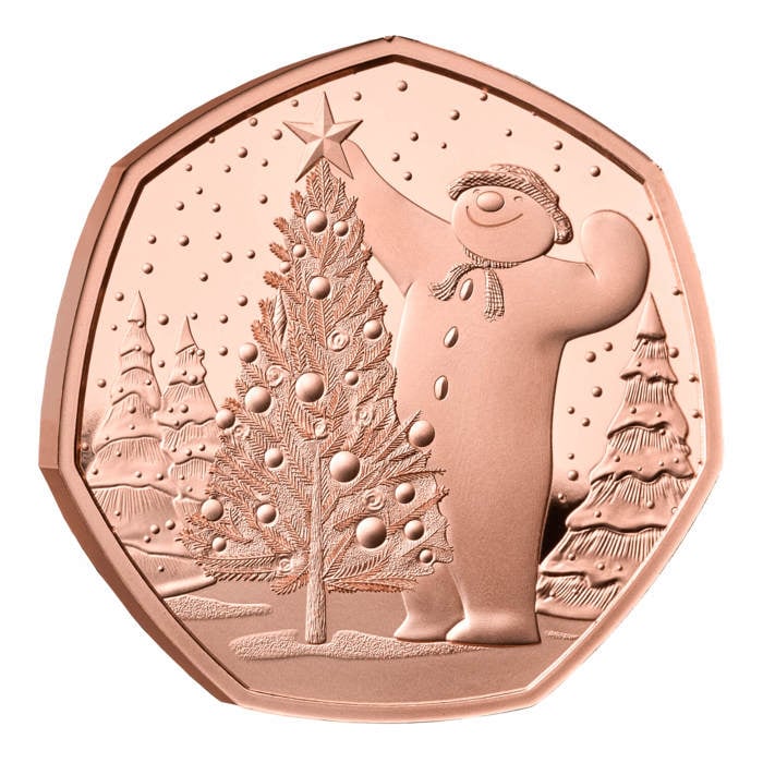 The Snowman 2024 UK 50p Gold Proof Coin 