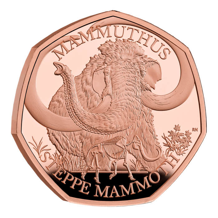 Steppe Mammoth 2024 UK 50p Gold Proof Coin  