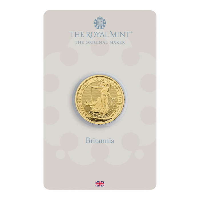 Britannia 2025 1/4oz Gold Bullion Coin in Blister