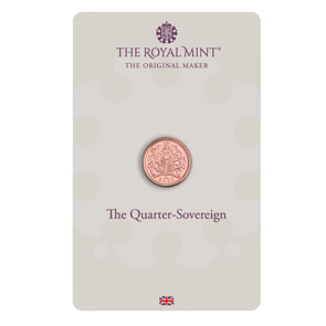 The Quarter Sovereign 2022 Gold Bullion Coin in Blister