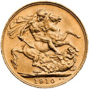 1910 Edward VII Gold Sovereign 