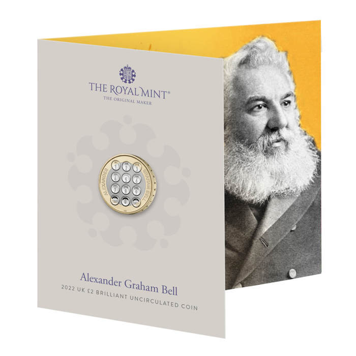 Alexander Graham Bell 2022 UK £2 Brilliant Uncirculated Coin