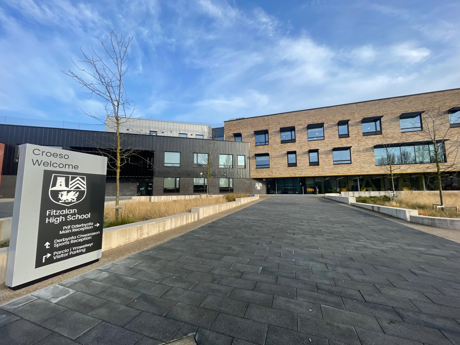 External photograph of Fitzalan High School in Cardiff