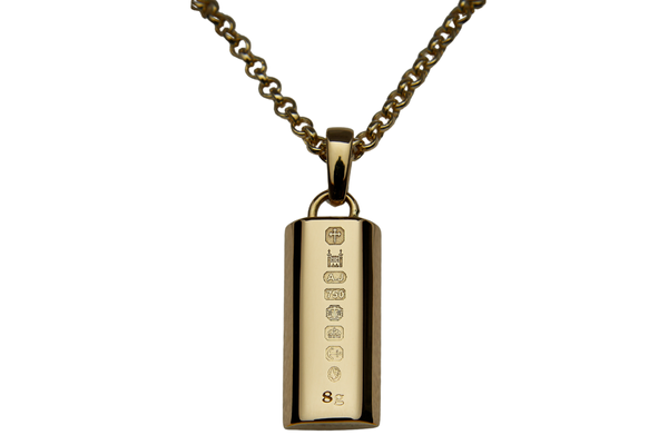An 886 gold bar necklace